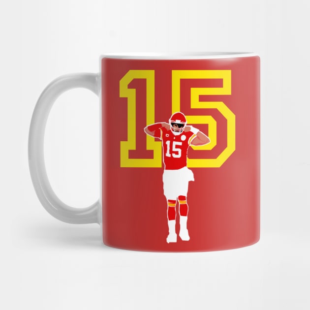 Patrick mahomes 15 flexing - kc chiefs by Qrstore